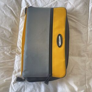 Case Logic CD Wallet Yellow Gray Black 48 Disc Capacity Zipper And Carry Handle